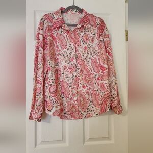 Pink Paisley Button-Up Shirt